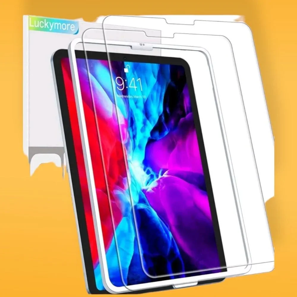 Luckymore Glass Screen Protector compatible with iPad Pro 12.9 inch Screens 2 Pa